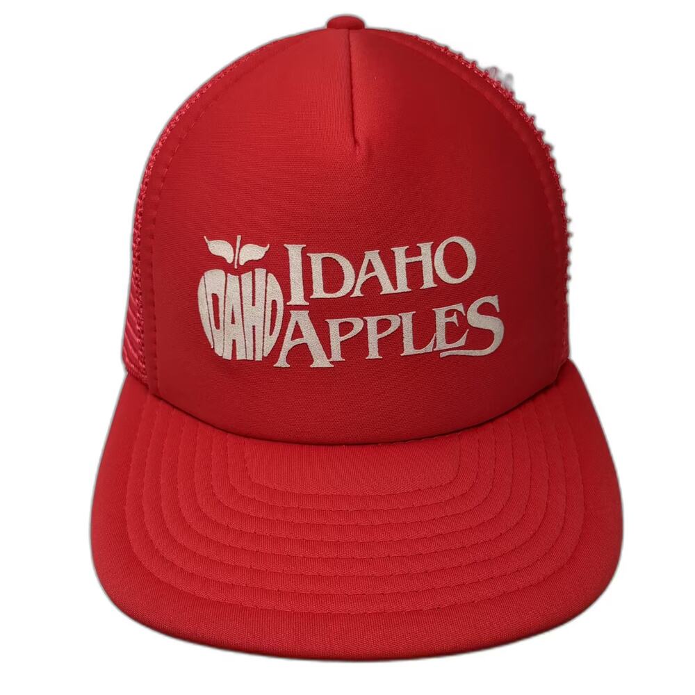 sportcap Trucker Hat Red OS Idaho Apples Foam Mesh Back Snapback Adjustable